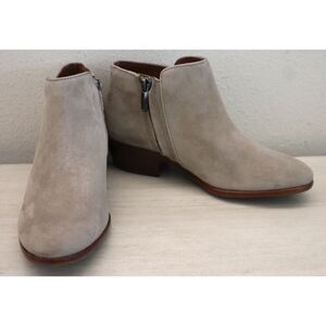 Sam Edelman Women's Sz 4.5M Gray Suede Petty Chelsea Ankle Booties
